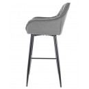 Стул барный SIGNAL CHERRY H-1 Velvet Bluvel 14 серый/черный